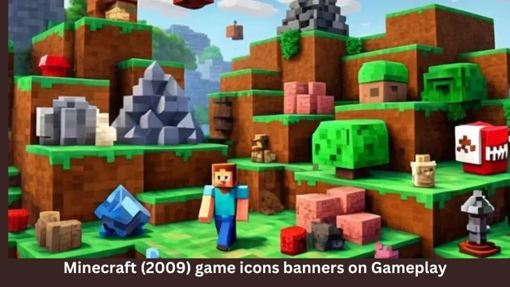 Minecraft (2009) game icons banners on Gameplay