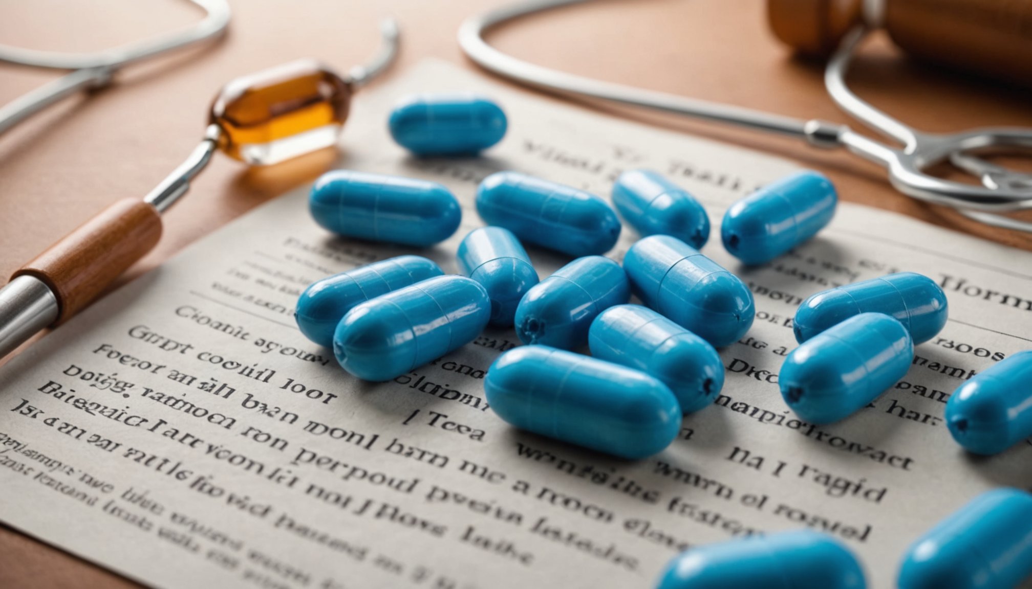 Illustration of a medical consultation discussing Viagra (sildenafil) myths and facts